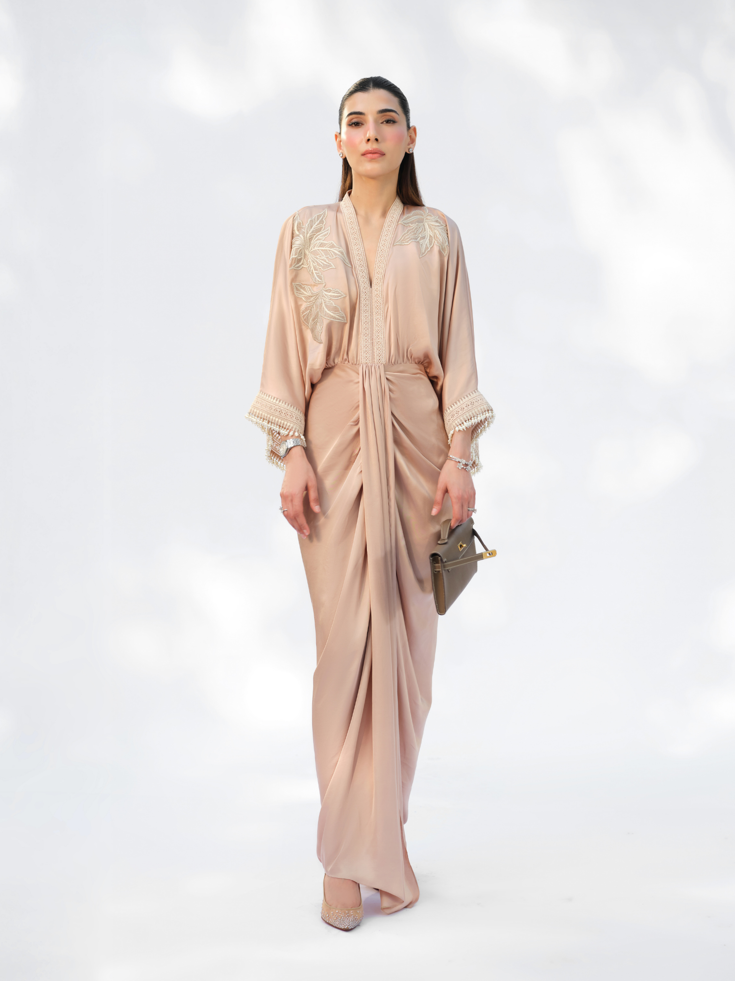 zara kaftan maxi dress The – Nour Style::Long Dress Dress Length:53 inch Christina Aguilera Sexy Green