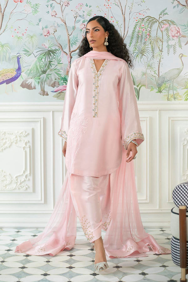 Melanie Rose Pink - Shirt And Dupatta