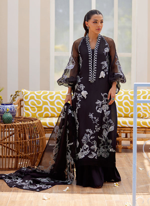 Reina Ebony Shirt And Dupatta