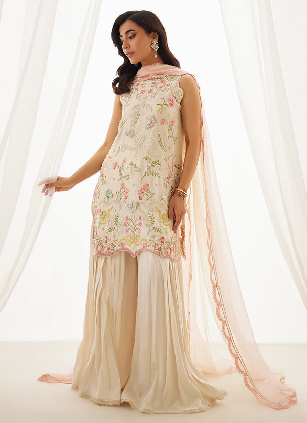 Anouk Ivory Shirt And Dupatta