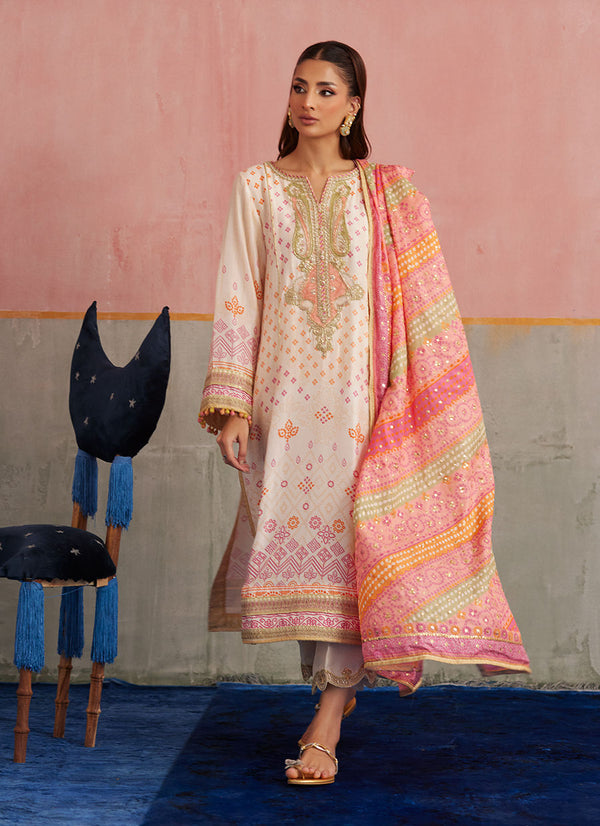 Isa Ivory Shirt and Dupatta