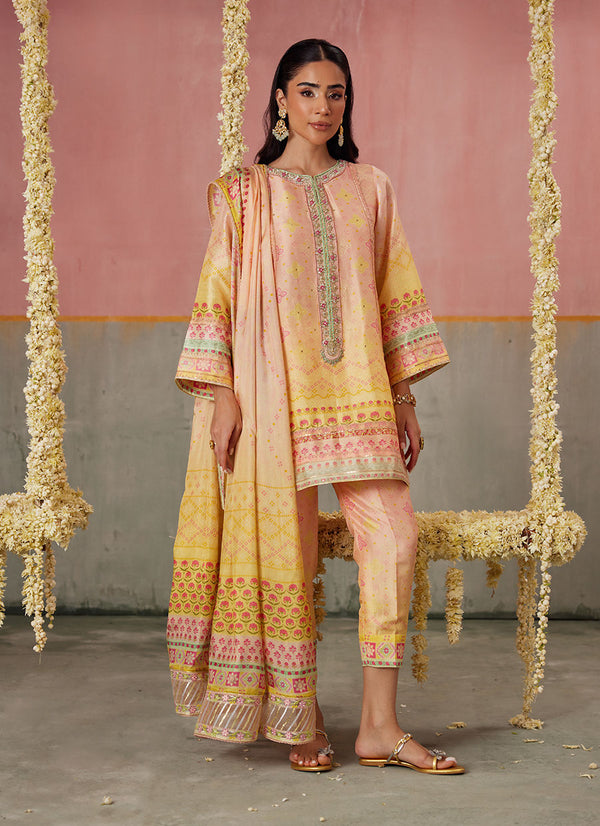 Livvy Ombre Shirt And Dupatta