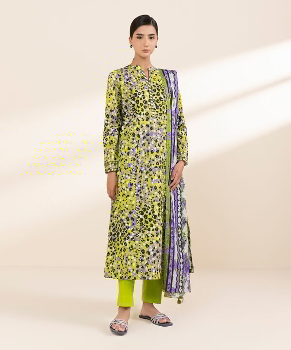 2 Piece - Printed Lawn Suit - 00U2DDY25V42