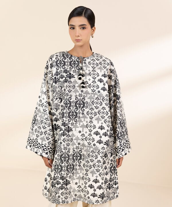 2 Piece - Printed Lawn Suit - 00U2TDY25V46