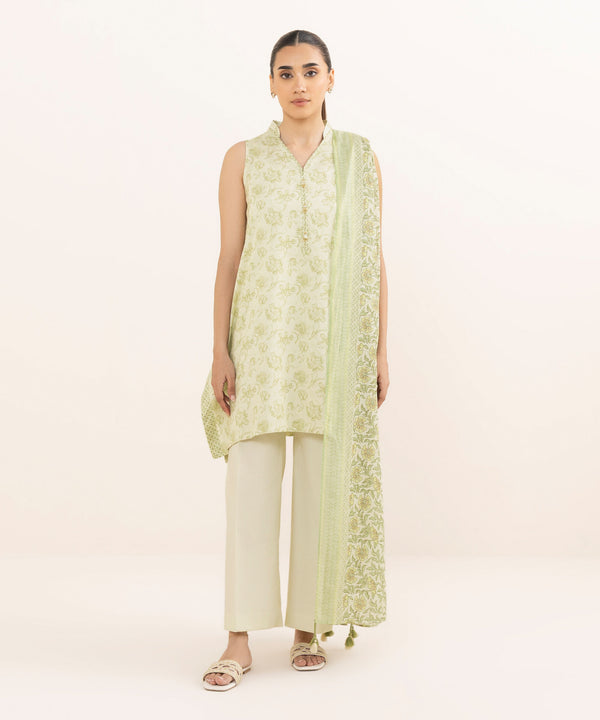 3 Piece - Printed Arabic Lawn Suit 00U3PDY25V64