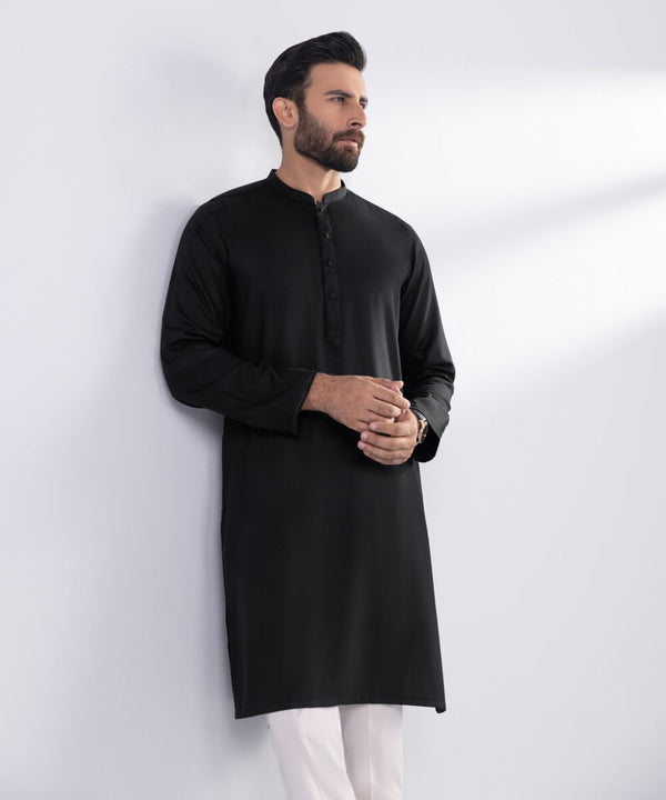 Blended Jacquard Kurta - Regular Fit (0MSTKR25V520_RGL)