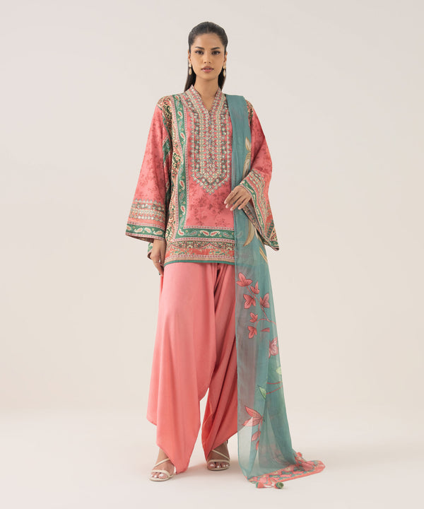 3 Piece - Embroidered Zari Lawn Suit 0PEDY25V530B