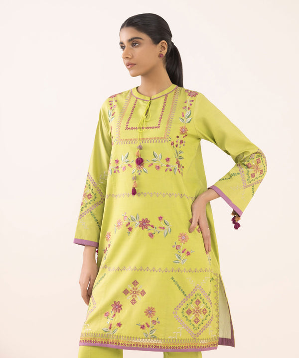2 Piece - Embroidered Cotton Suit 0U2TEST25V61