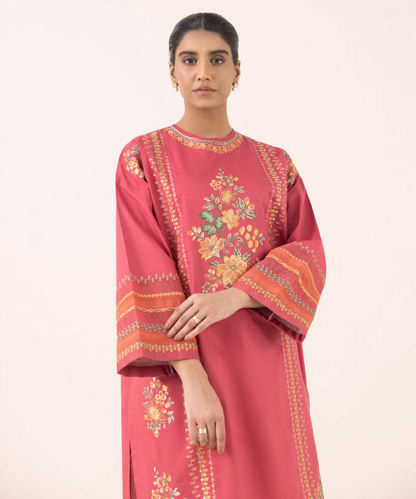 2 Piece - Embroidered Cotton Suit 0U2TEST25V62