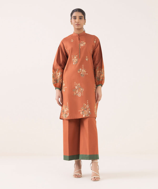 2 Piece - Embroidered Cotton Suit 0U2TEST25V66