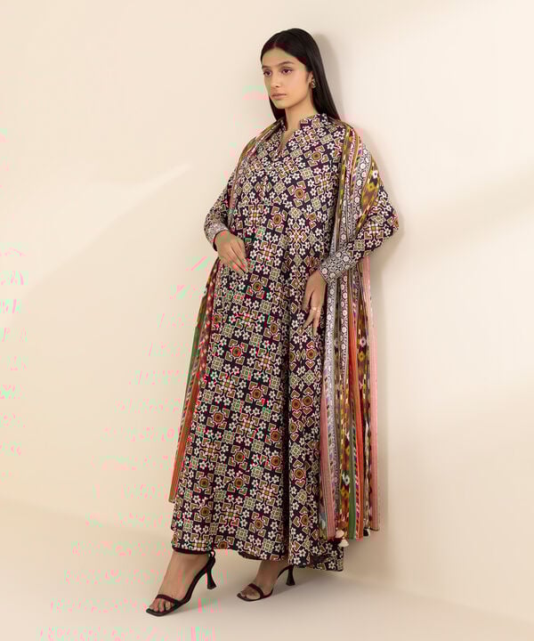 3 Piece - Printed Lawn Suit - 0U3PDD25V55B