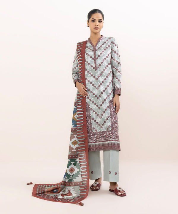 3 Piece - Printed Cotton Suit 0U3PDY25V611