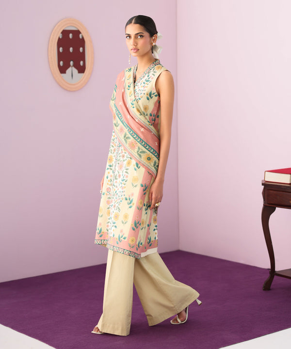 3 Piece - Printed Cotton Suit 0U3PDY25V617