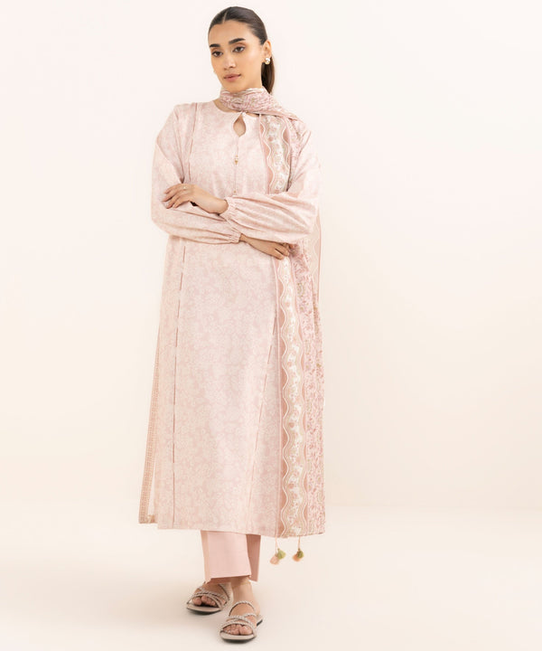3 Piece - Printed Arabic Lawn Suit 0U3PDY25V61B