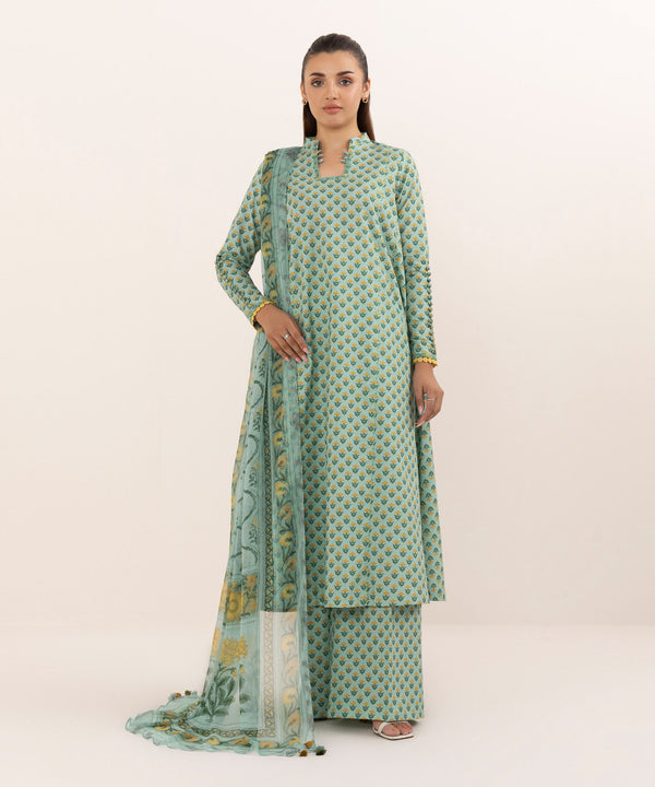 3 Piece - Printed Cotton Suit 0U3PDY25V620