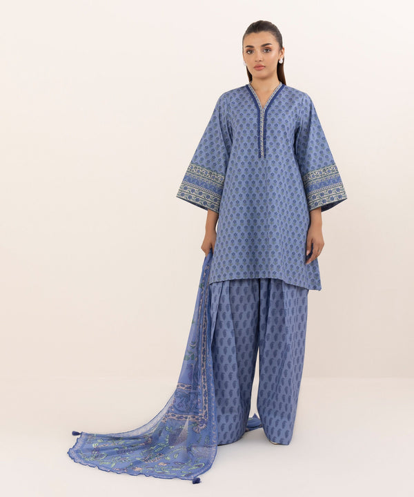 3 Piece - Printed Cotton Suit 0U3PDY25V622