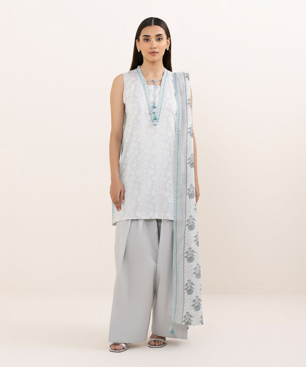 3 Piece - Printed Arabic Lawn Suit 0U3PDY25V63B