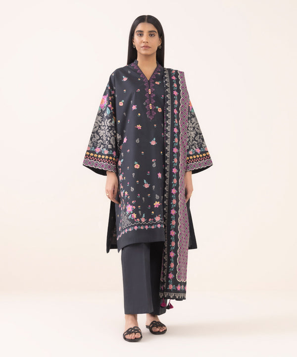 3 Piece - Printed Cotton Suit 0U3PDY25V657