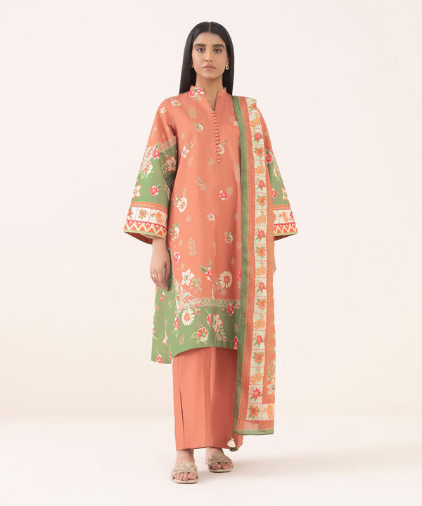 3 Piece - Printed Cotton Suit 0U3PDY25V660