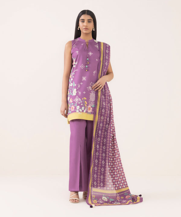3 Piece - Printed Cotton Suit 0U3PDY25V664