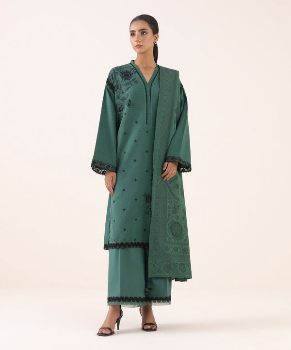 3 Piece - Embroidered Dobby Suit 0U3PEJQ25V62