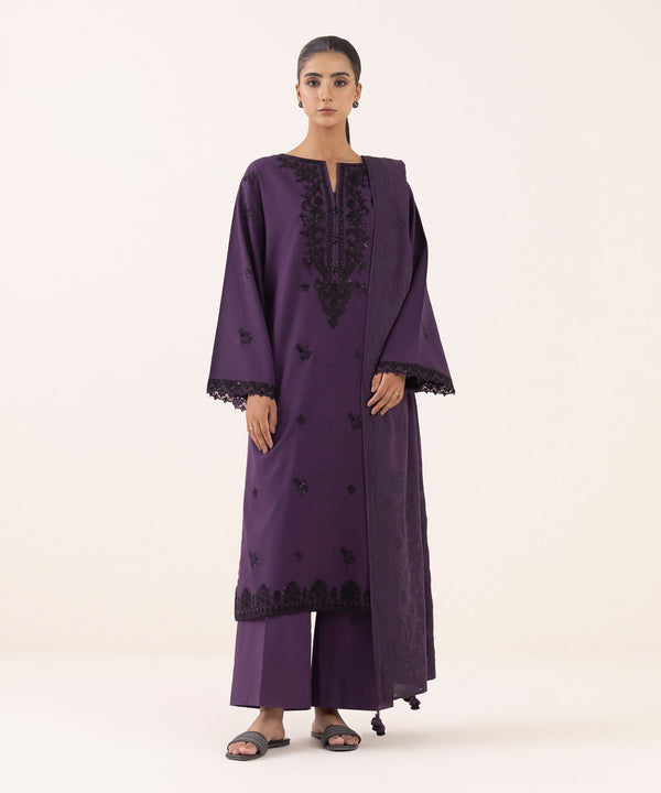 3 Piece - Embroidered Dobby Suit 0U3PEJQ25V64