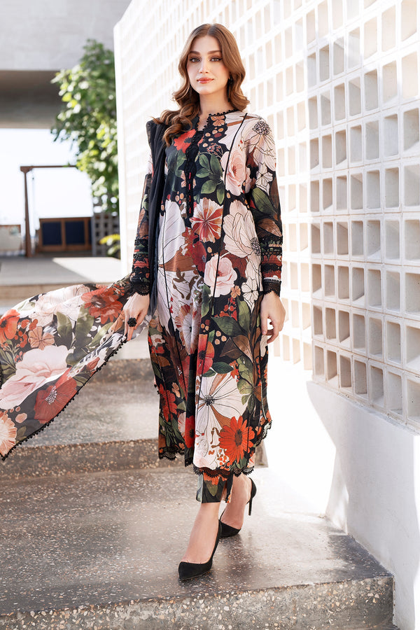 EMBROIDERED PRINTED LAWN UF-4065