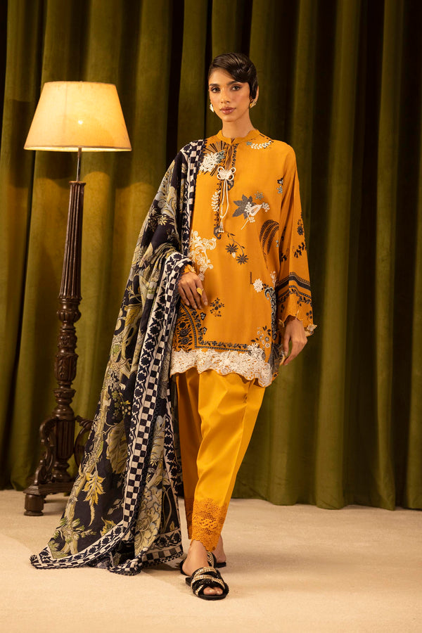 Unstitched Linen Muzlin 3 Piece Suit