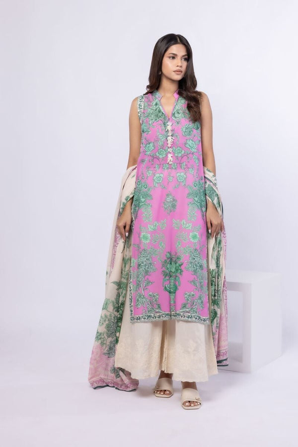 Kurta | 25-05S21-01TA | Printed | Swiss Voile