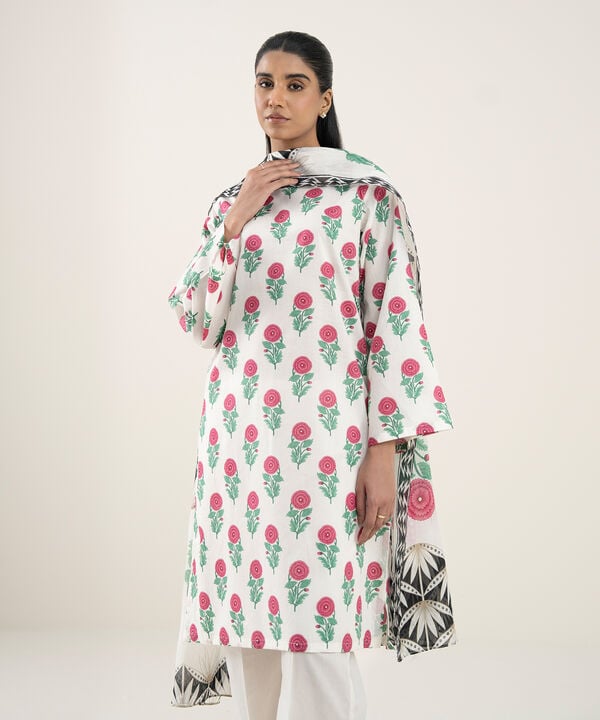 3 Piece - Printed Lawn Suit - 3PBEW25V53US