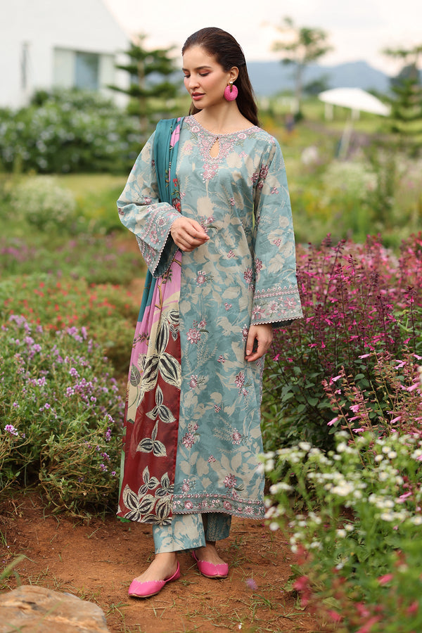 EMBROIDERED PRINTED LAWN UF-4239