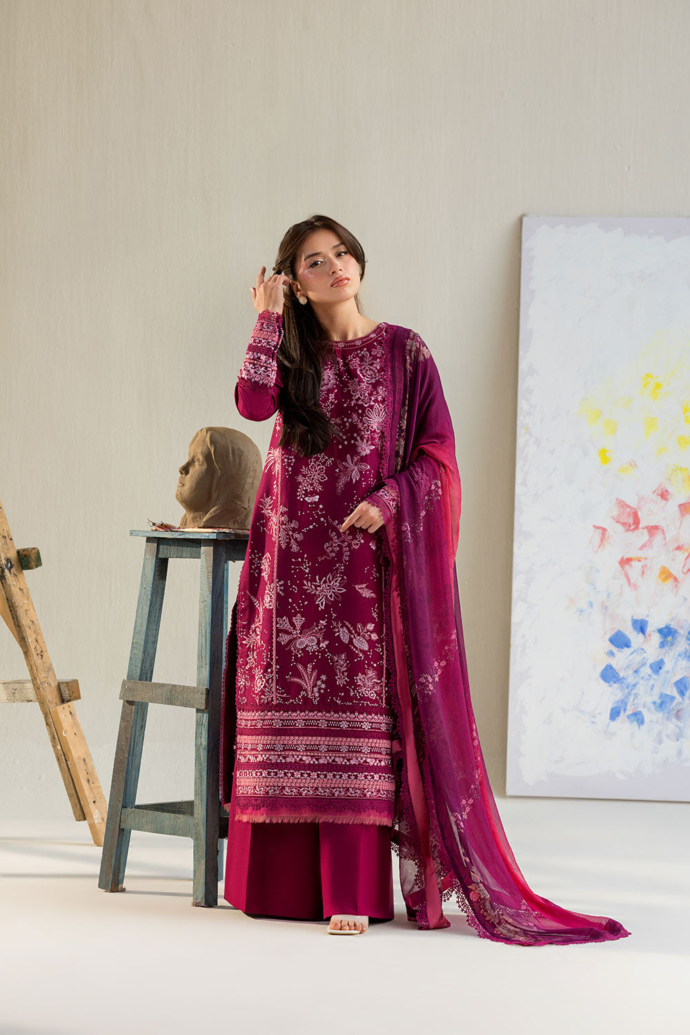 Design 9B Vital 2026 Unstitched – Nour