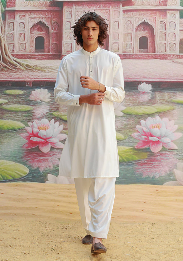 Poly Viscose Cloud Dancer Classic Fit Suit (FG-3111)