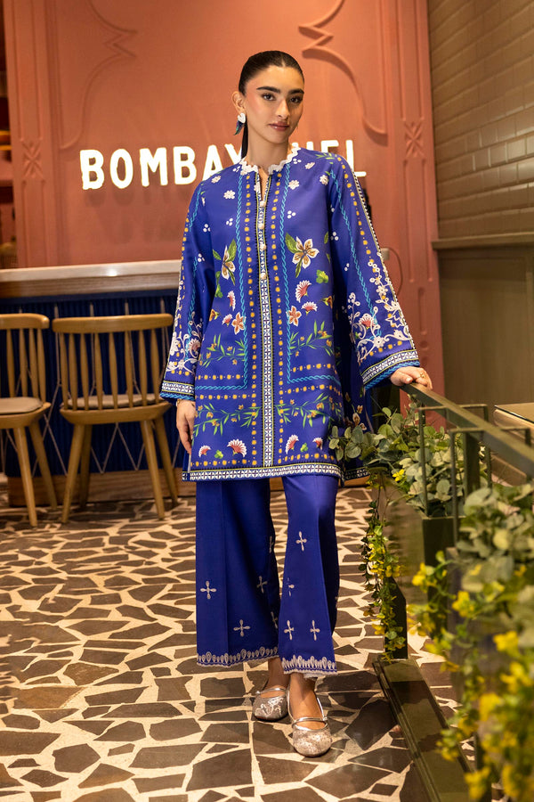 Stitched Printed Khaddar Shirt Fw25Ese963