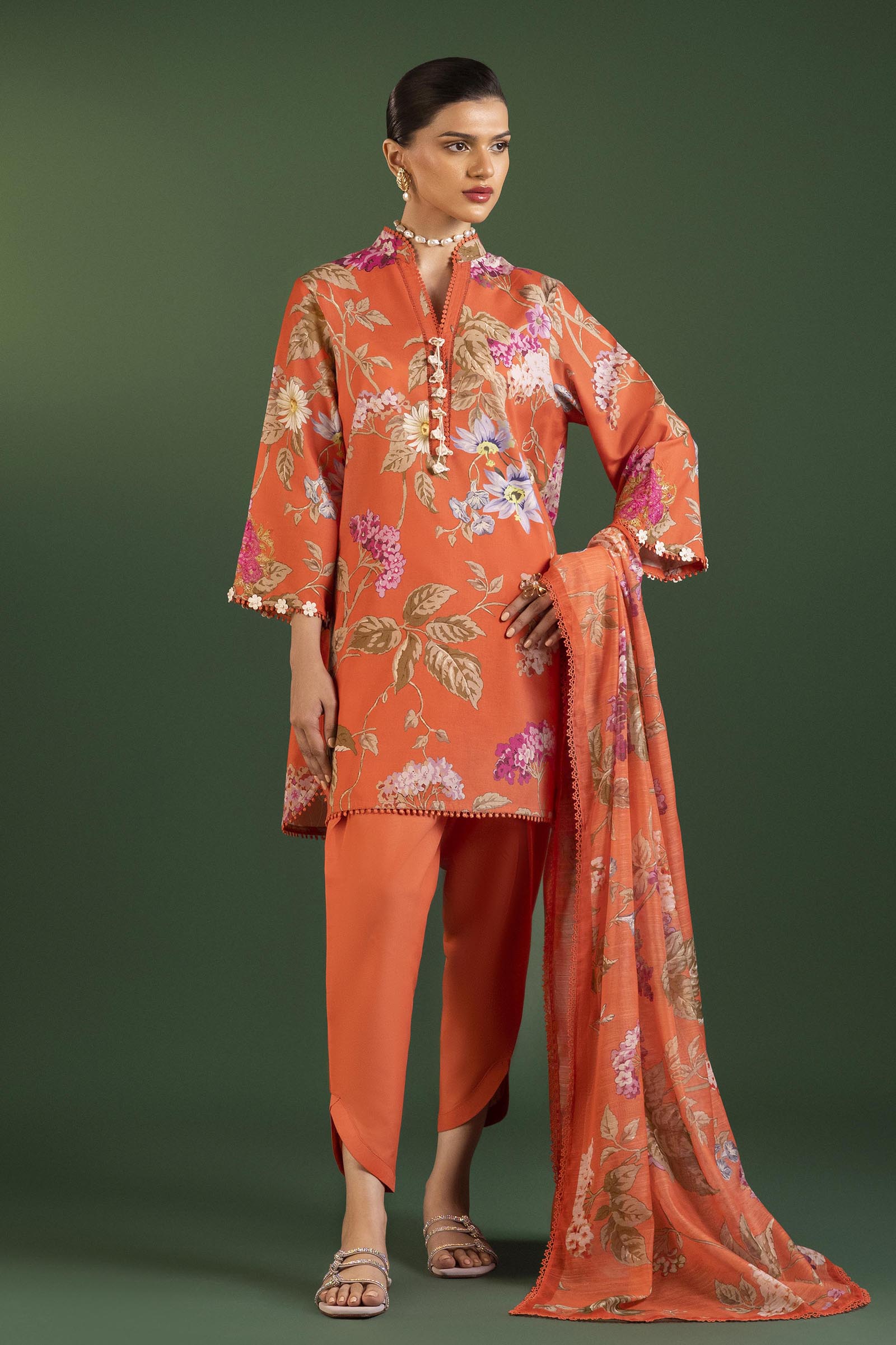 Unstitched Mahay Lawn 3 Piece Suit – Nour