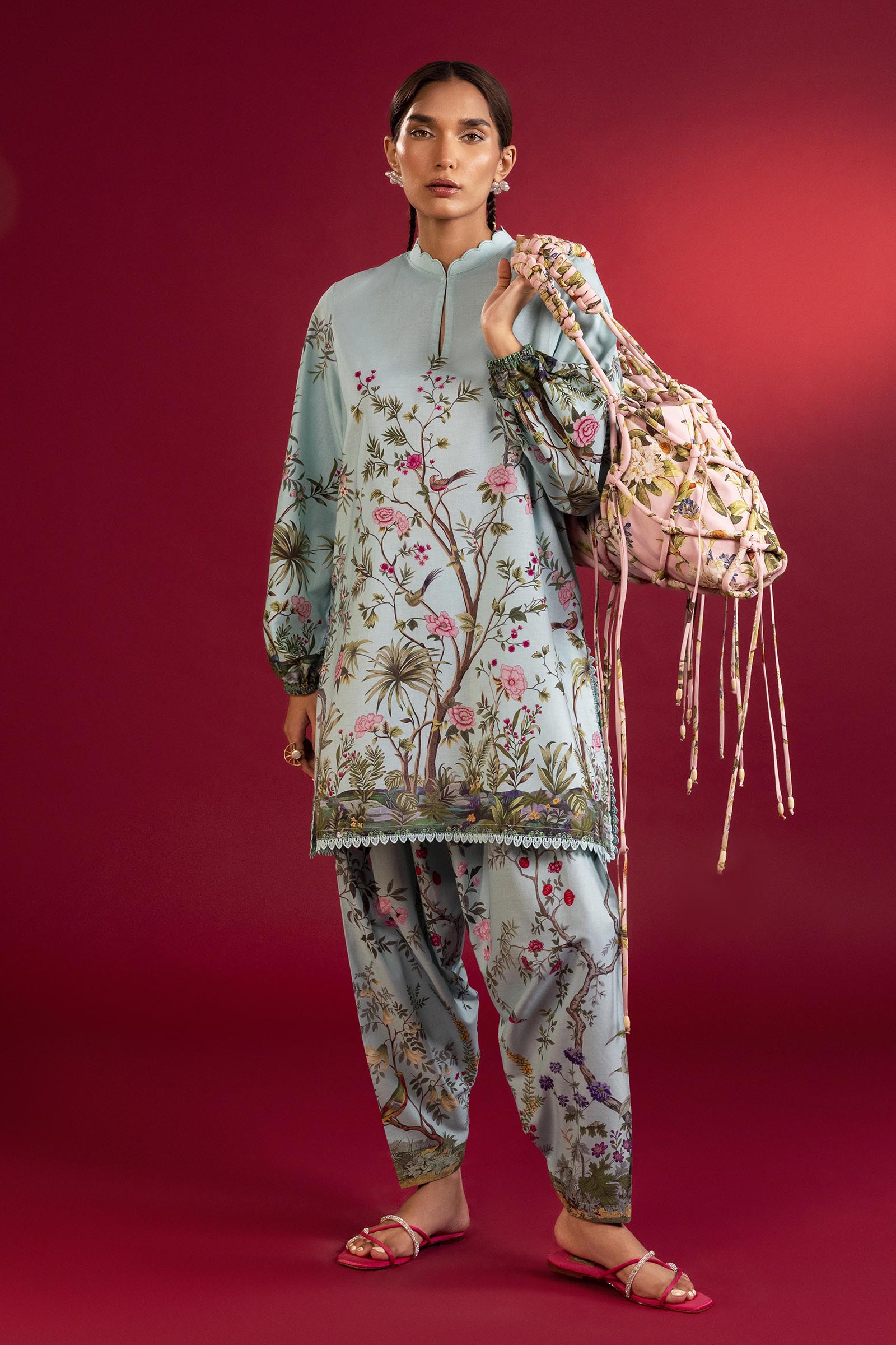 Unstitched Mahay Lawn 2 Piece Suit – Nour