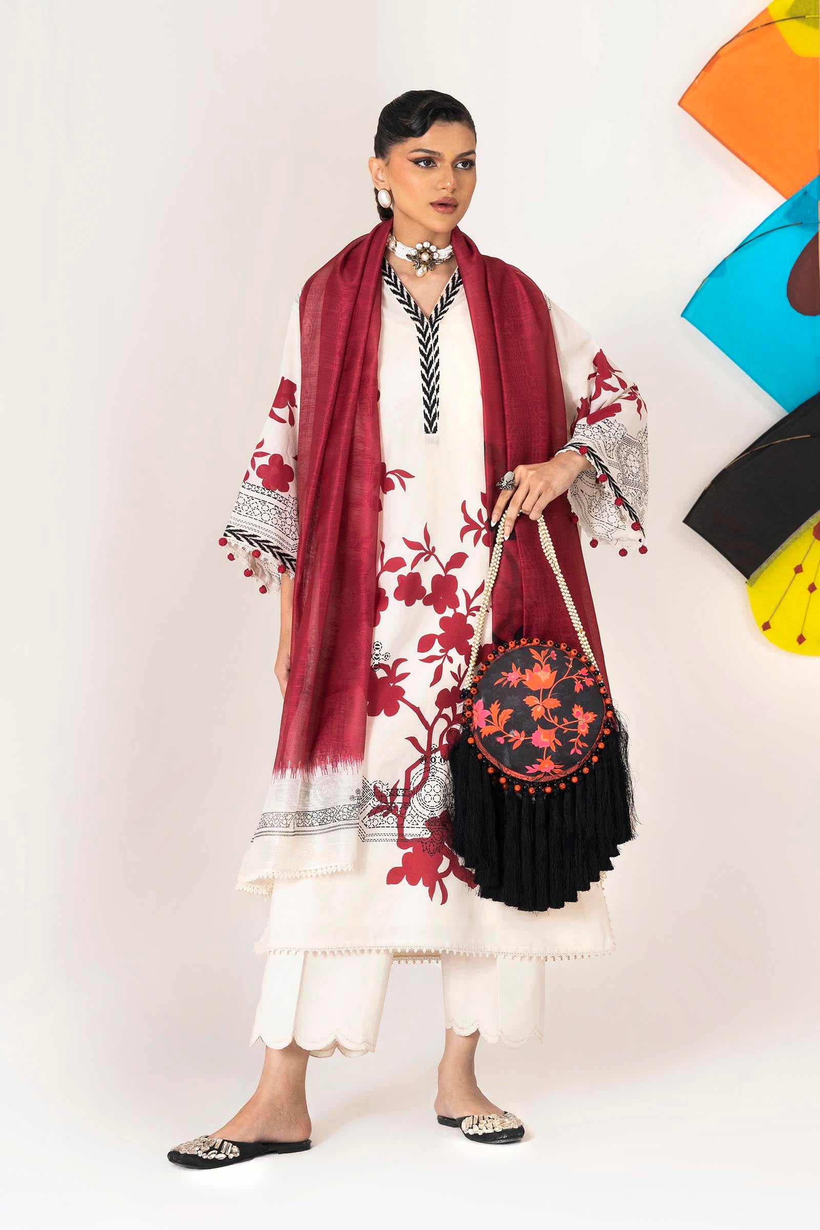 Unstitched Mahay Lawn 3 Piece Suit – Nour