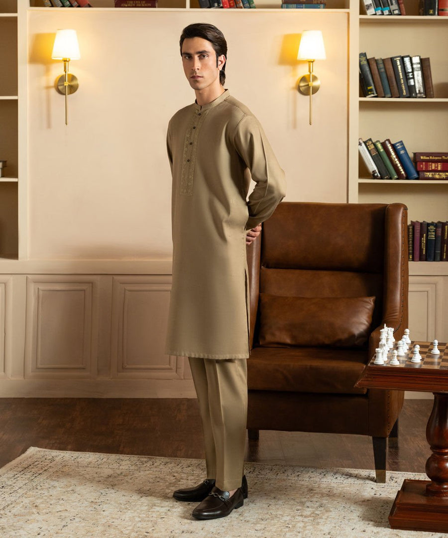 Embroidered Dobby Suit - Regular Fit (MSTE2P25V52A_RGL)