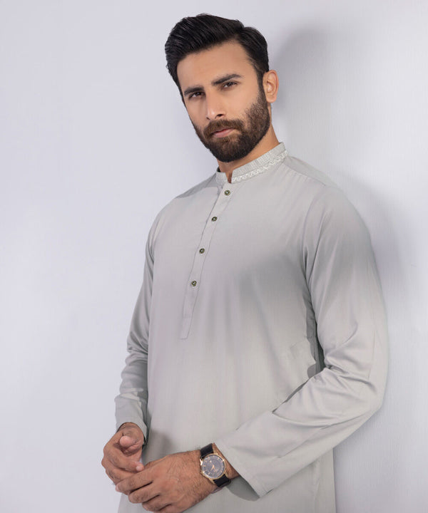 Embroidered Dobby Kurta - Regular Fit (MSTEKR25V517_RGL)