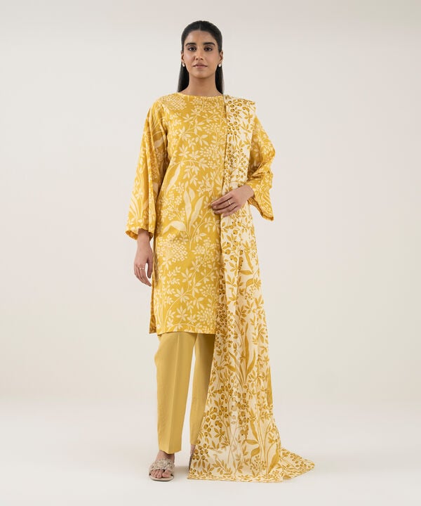 3 Piece - Printed Lawn Suit - PPRW25V219US