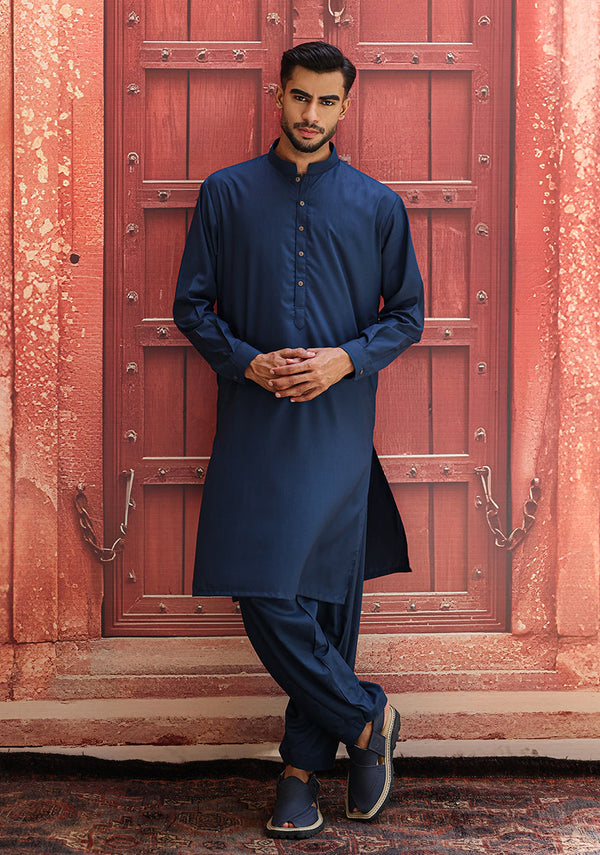 Poly Viscose Moonlit Ocean Classic Fit Suit (FG-3106)