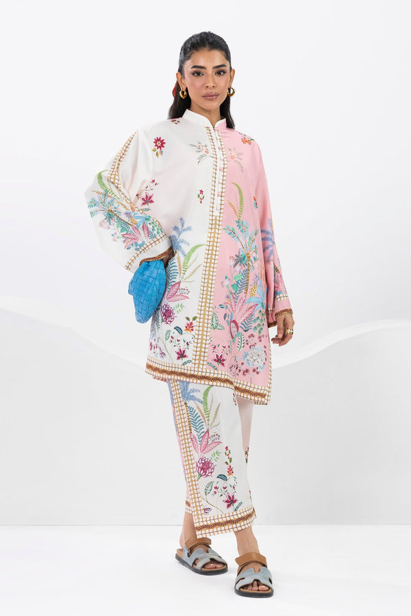 Stitched Printed Cambric Shirt + Culotte (SS25BSP002P2T)