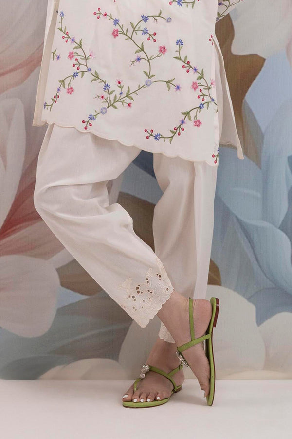 Stitched Embroidered Dobby Skinny Shalwar Ss25Tese874