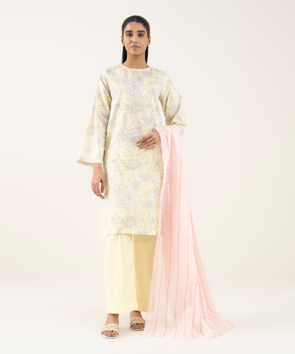 3 Piece - Printed Lawn Suit - TPRW25V539US