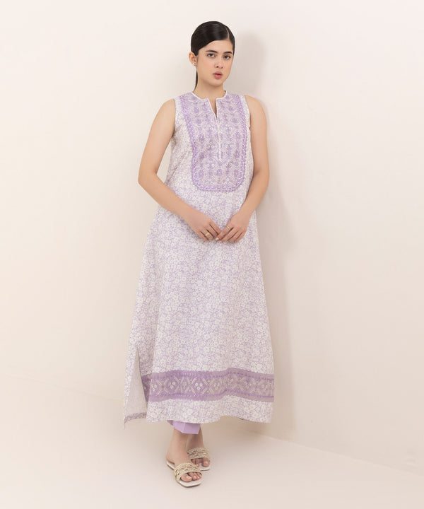 2 Piece - Embroidered Cotton Suit U2TEDY25V612