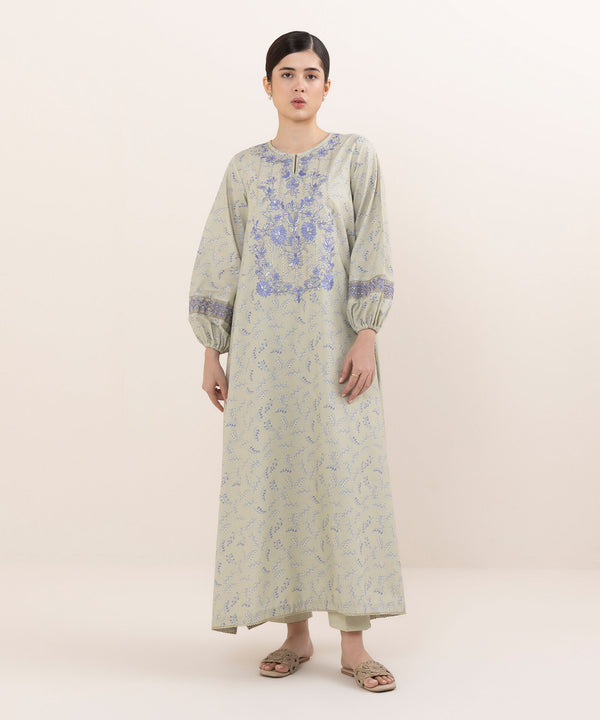 2 Piece - Embroidered Cotton Suit U2TEDY25V616