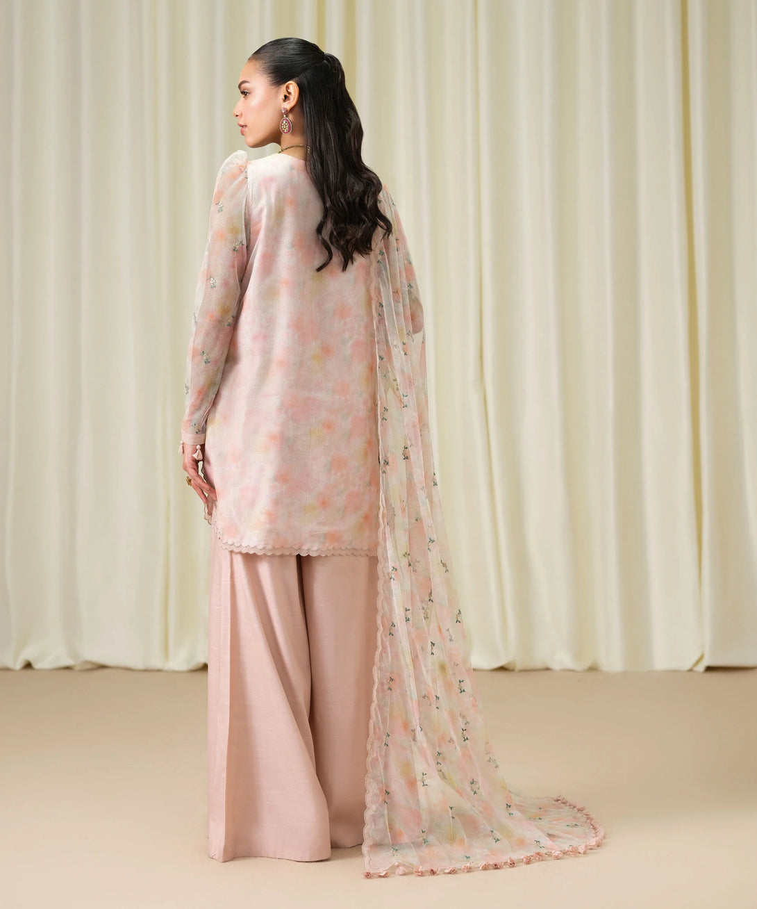 3 Piece - Embroidered Net Suit – Nour