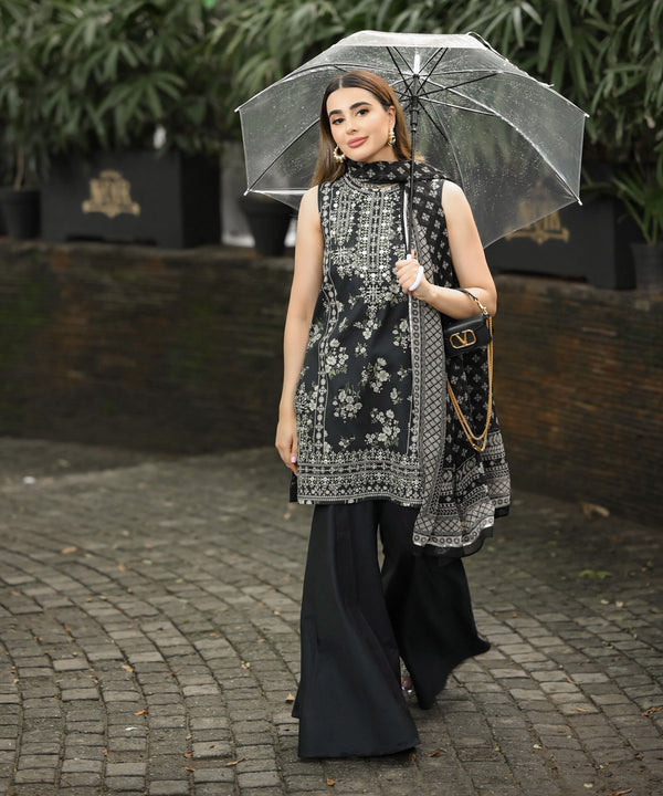 3 Piece - Embroidered Cotton Suit U3PEDY25V612