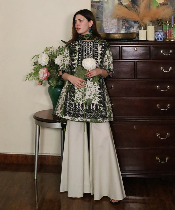 3 Piece - Embroidered Cotton Suit U3PEDY25V613