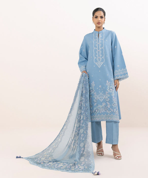3 Piece - Embroidered Jacquard Suit U3PEJQ25V620